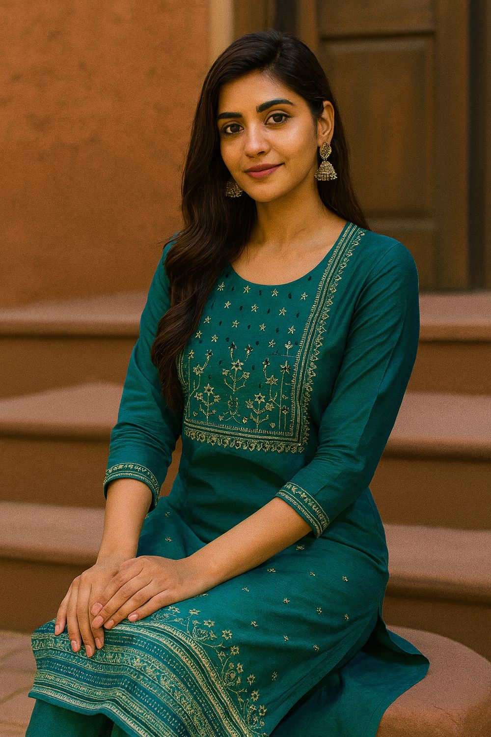 Green Kurta Top