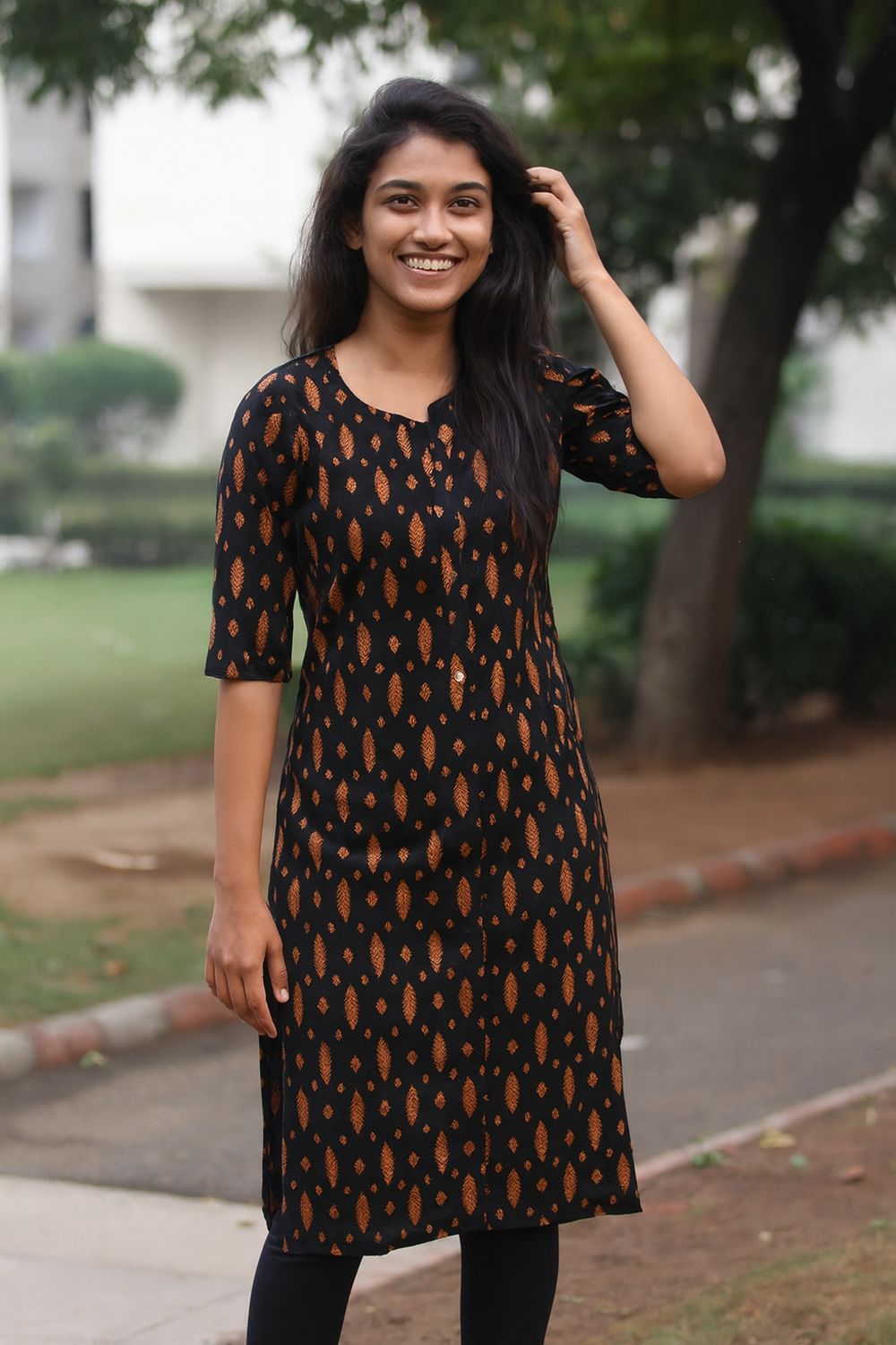Black Kurta Top