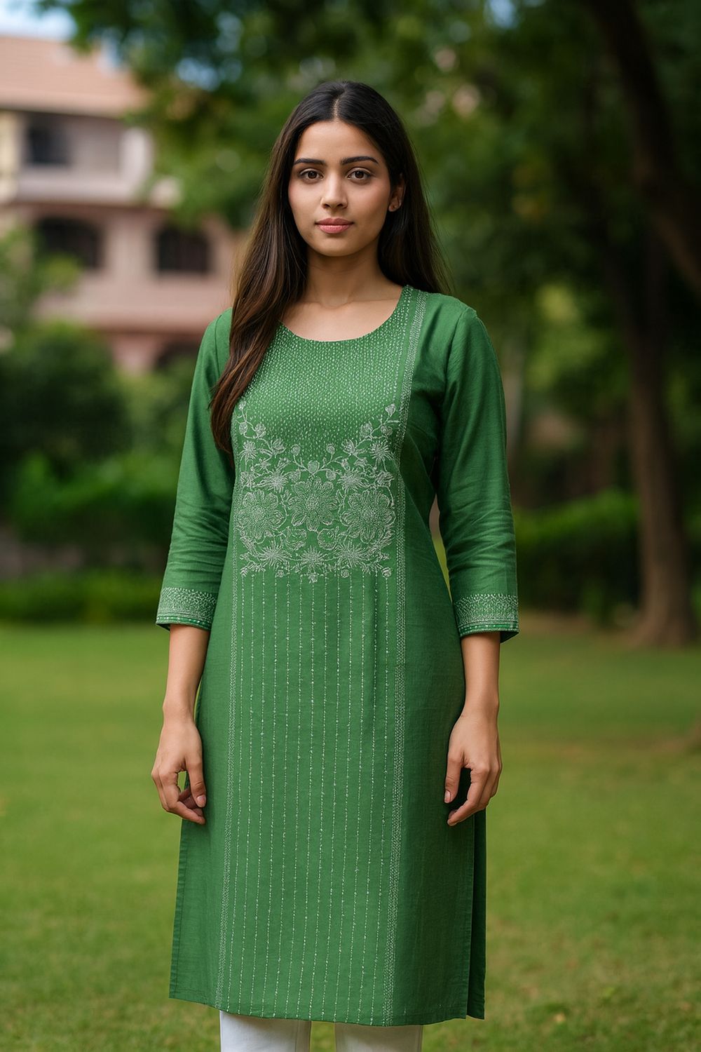 Green Kurta Top