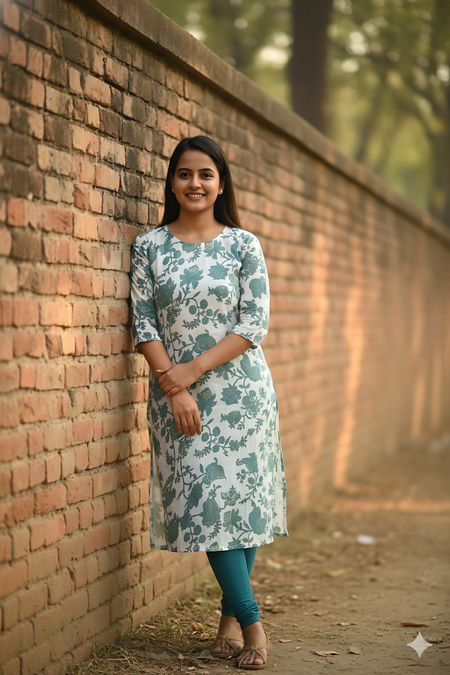Green Vatican Kurta Top