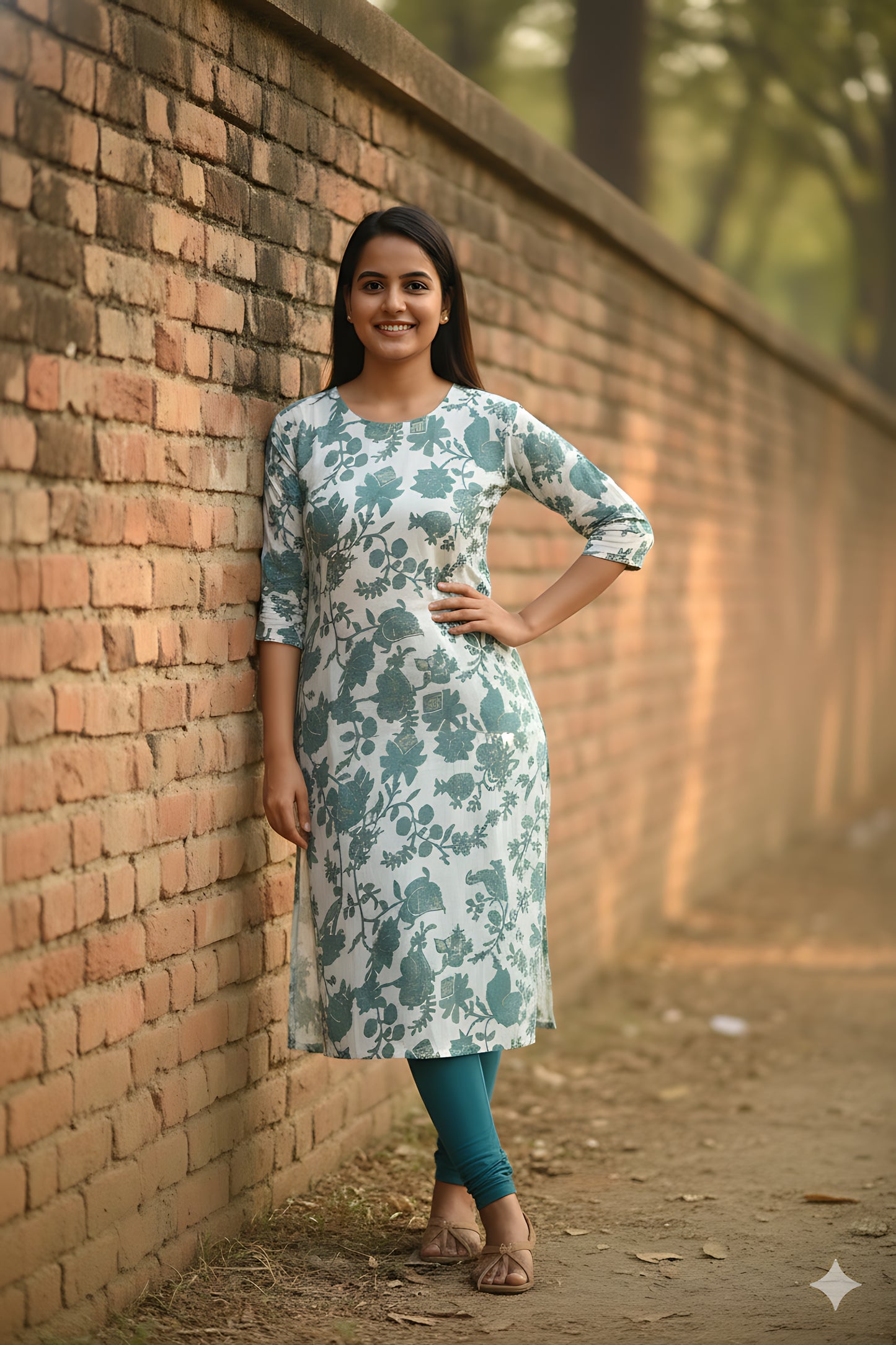Green Vatican Kurta Top
