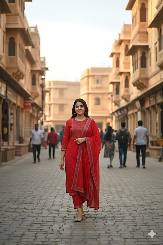 Red Foil Printed 3PC Set