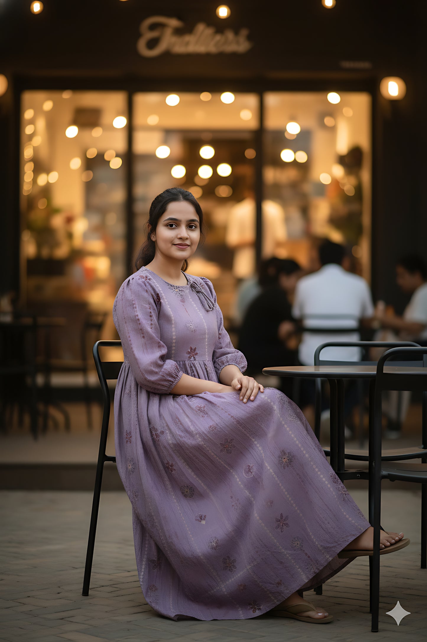 Purple Shimmery Umbrella Kurta