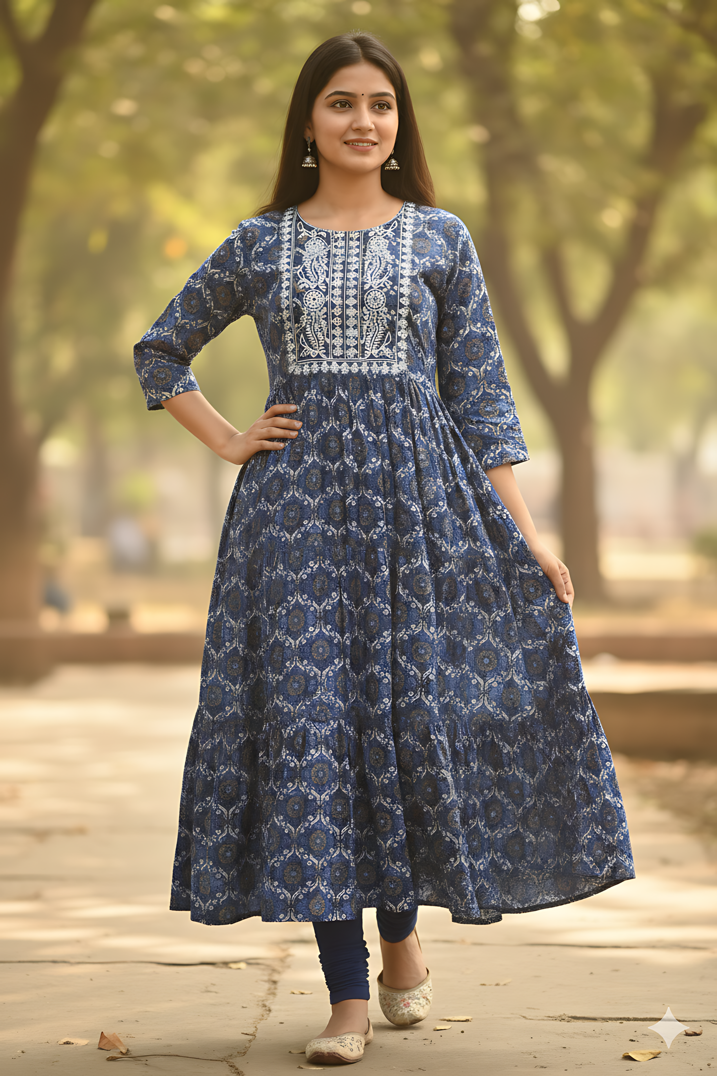 Blue Umbrella Kurta Top