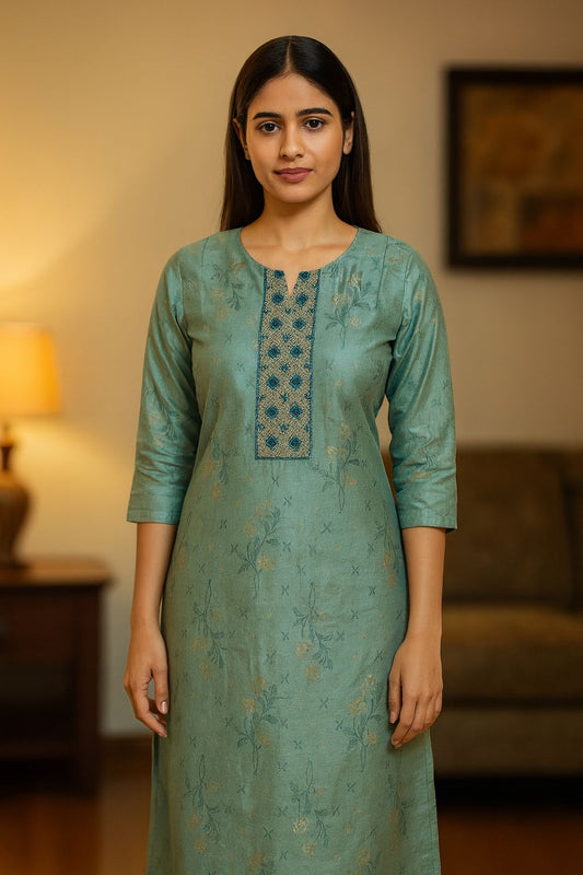 Green Kurta Top