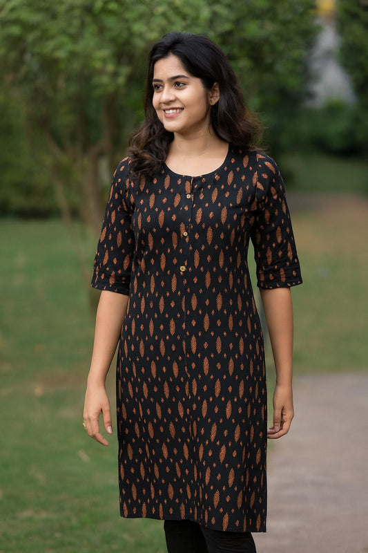 Black Kurta Top