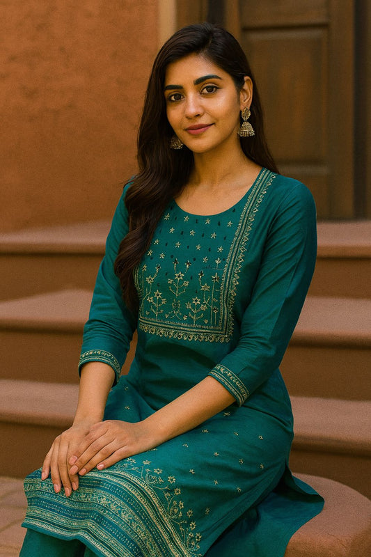 Green Kurta Top