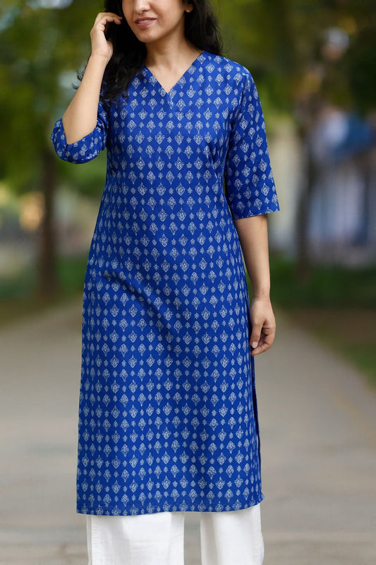 Bright Blue Kurta Top