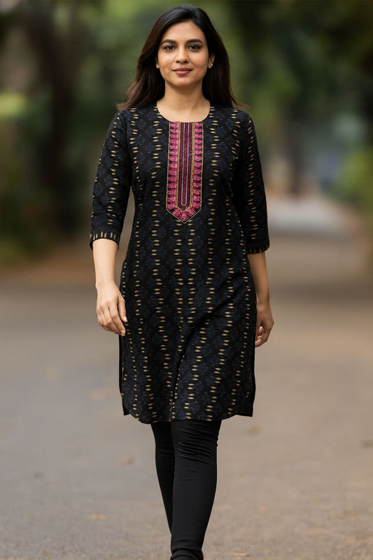 Black Straight Kurta