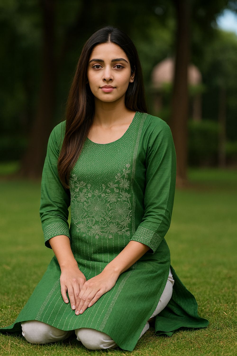 Green Kurta Top