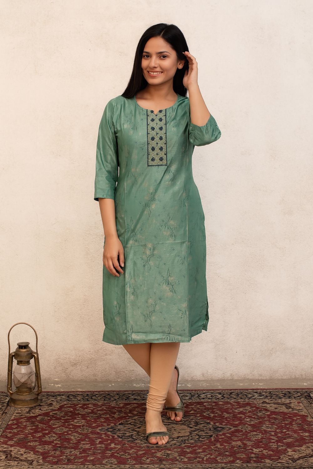 Green Kurta Top