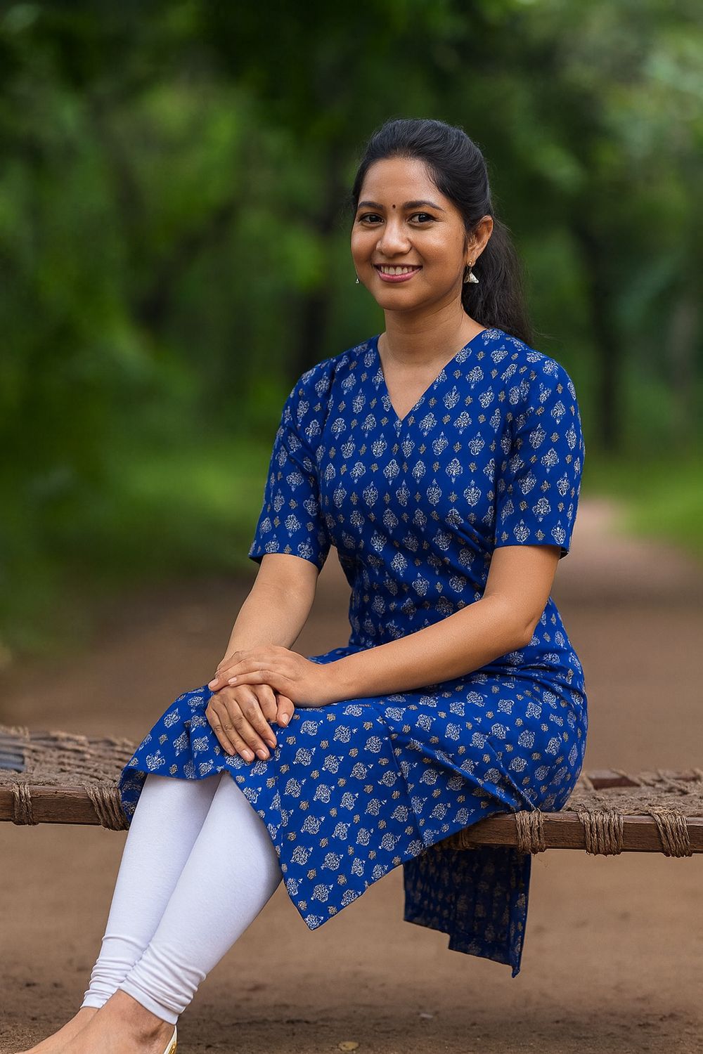 Bright Blue Kurta Top
