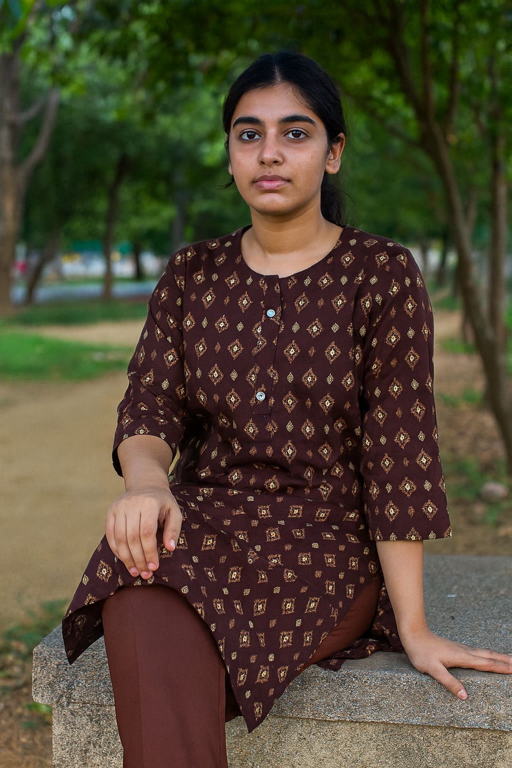 Brown Kurta Top