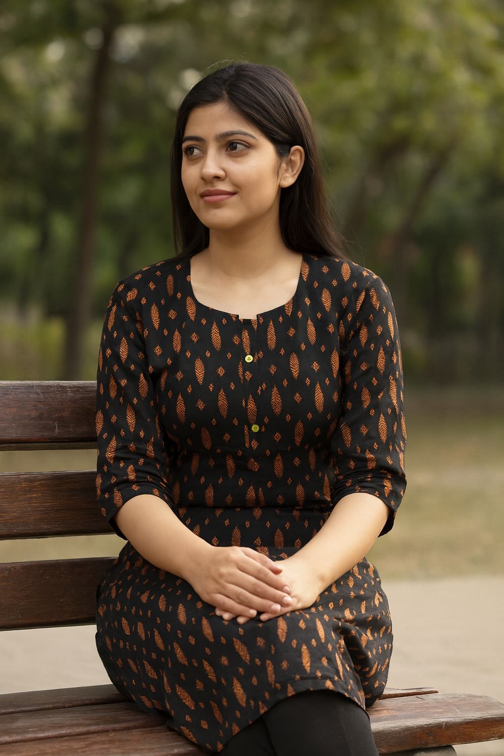 Black Kurta Top