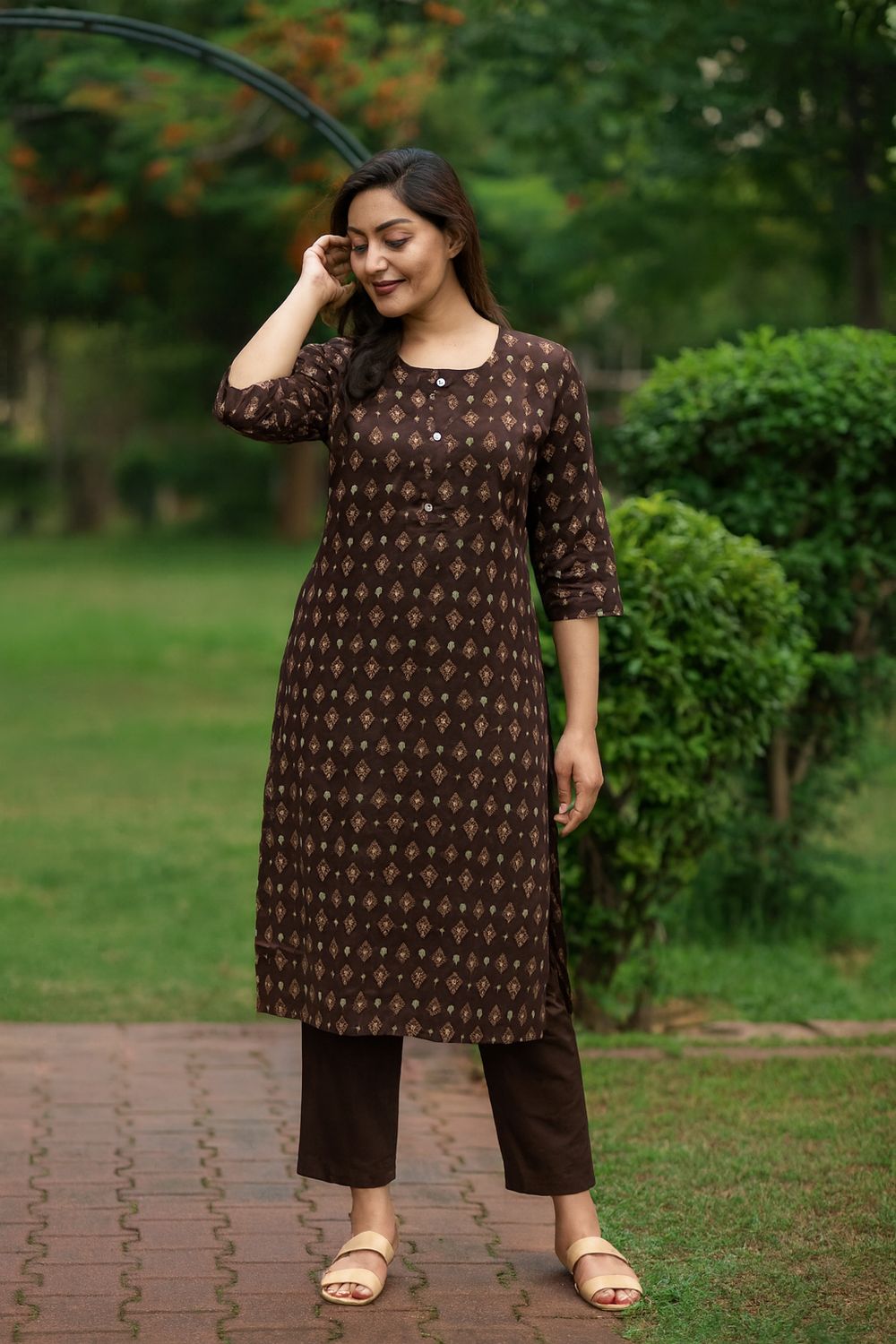 Brown Kurta Top