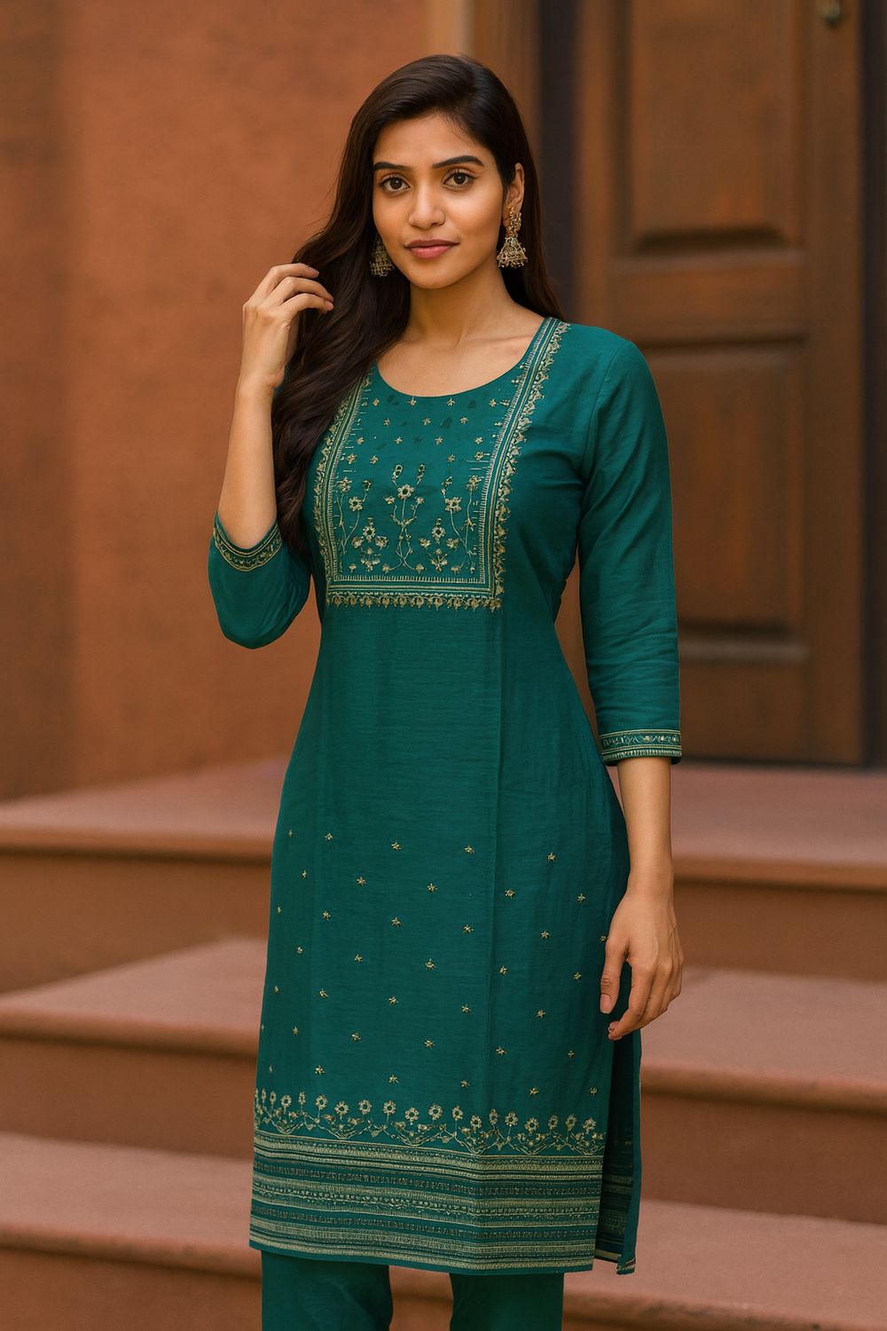 Green Kurta Top