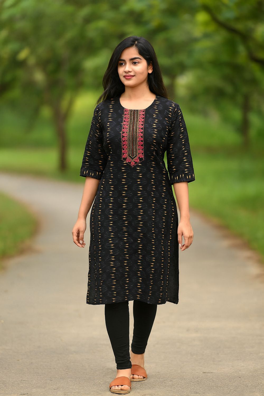 Black Straight Kurta