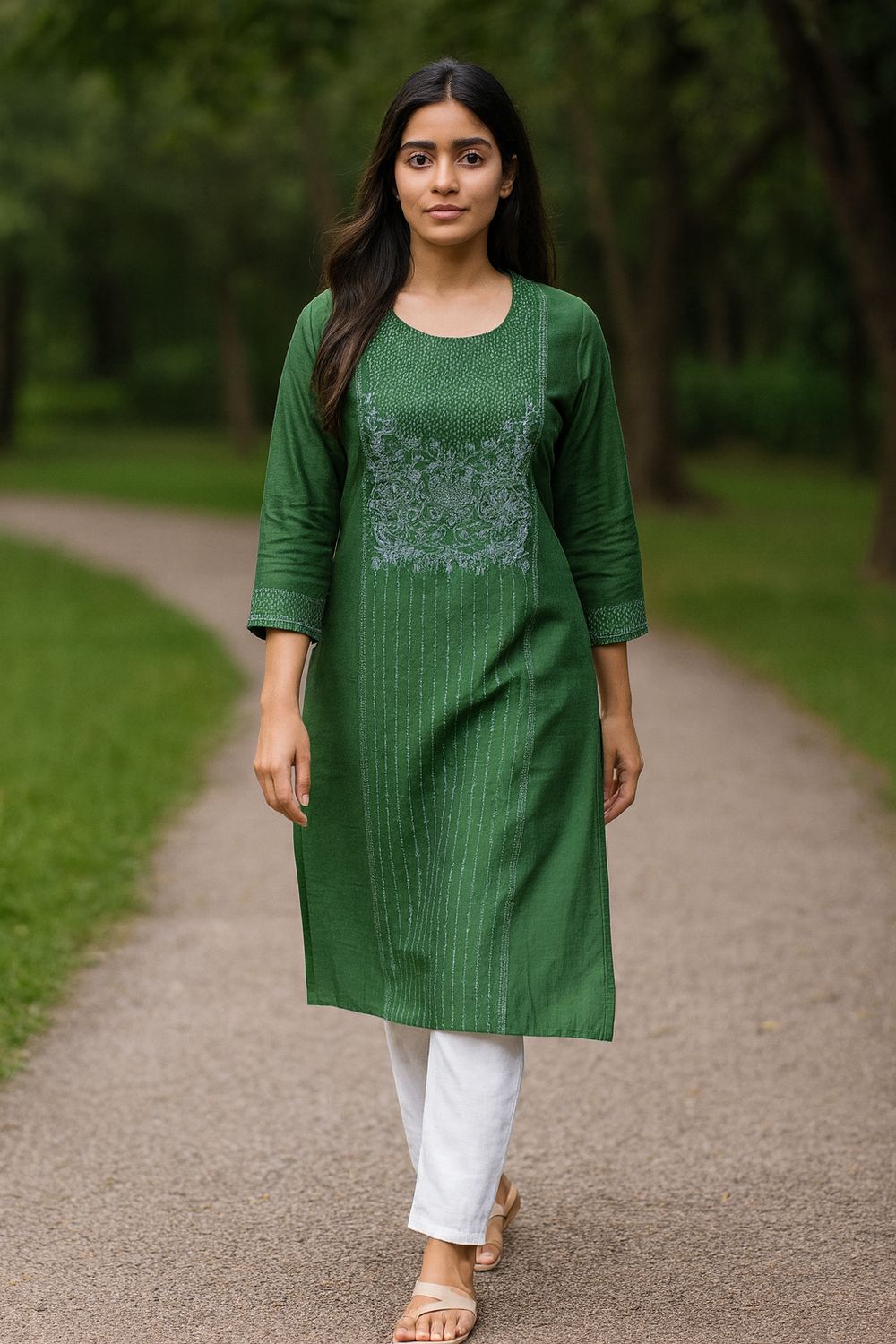 Green Kurta Top