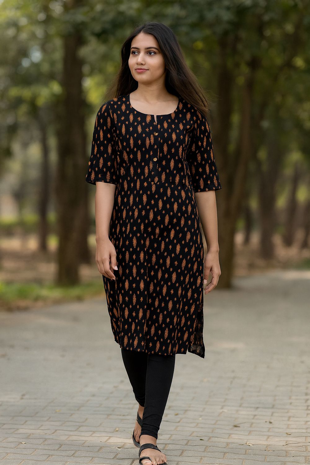 Black Kurta Top