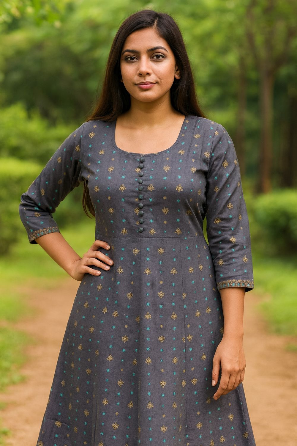 Grey Kurta Top