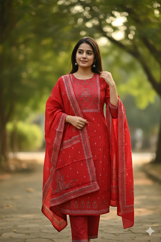 Red Foil Printed 3PC Set