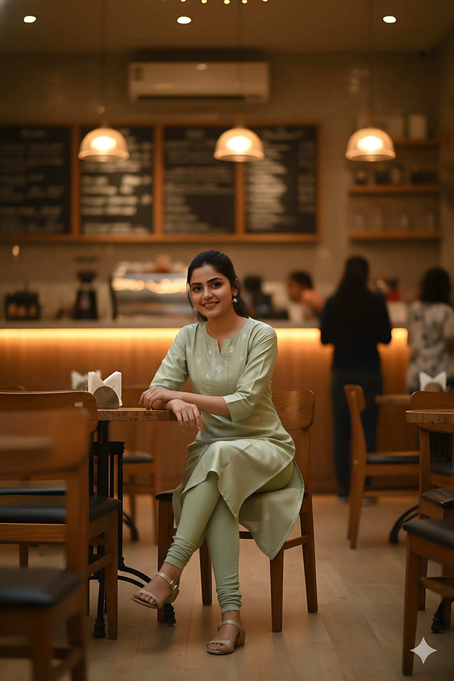 Green Silk Kurta Top