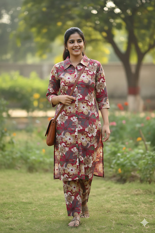 Pink Floral Co-Ord Set