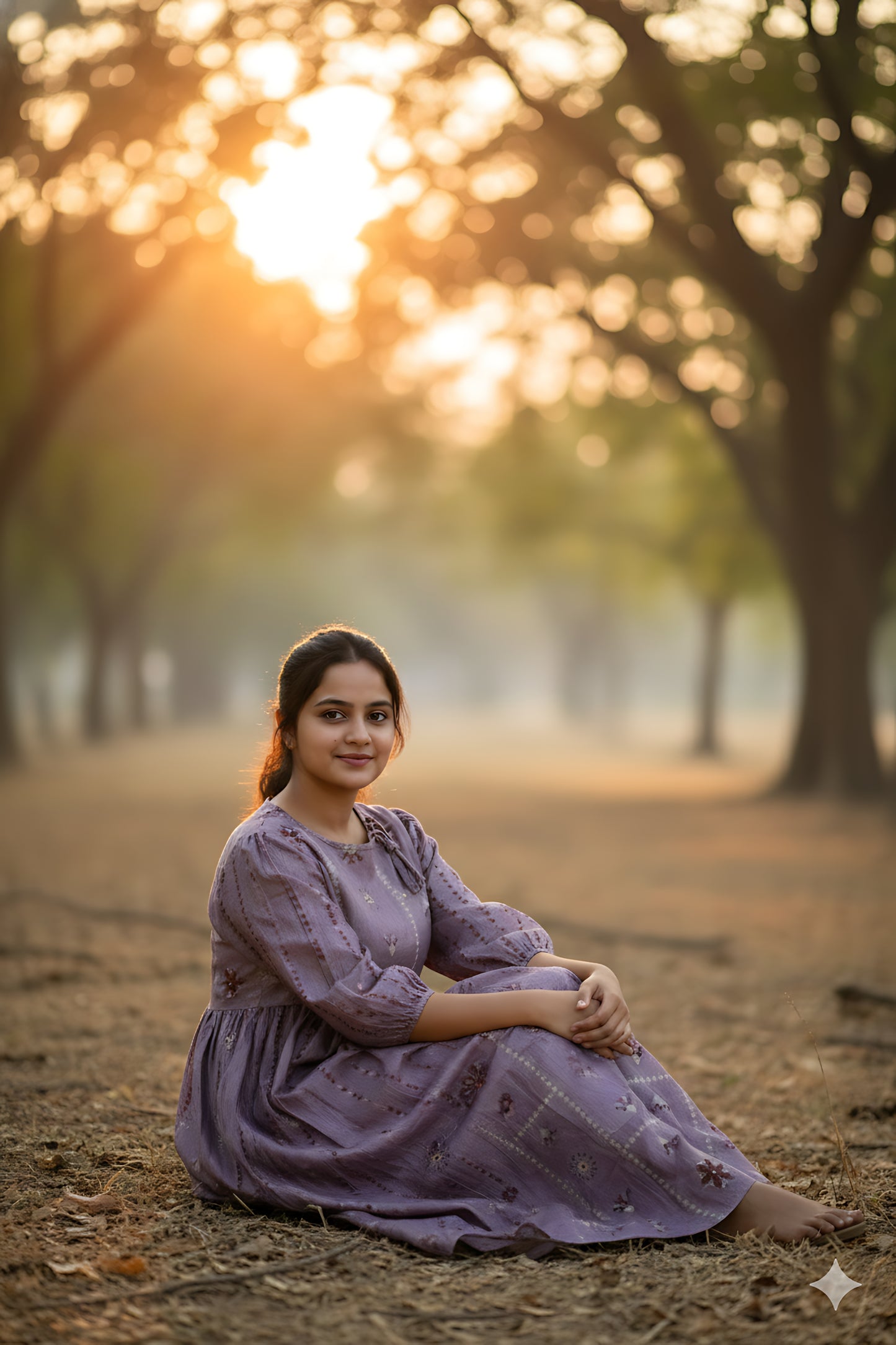 Purple Shimmery Umbrella Kurta