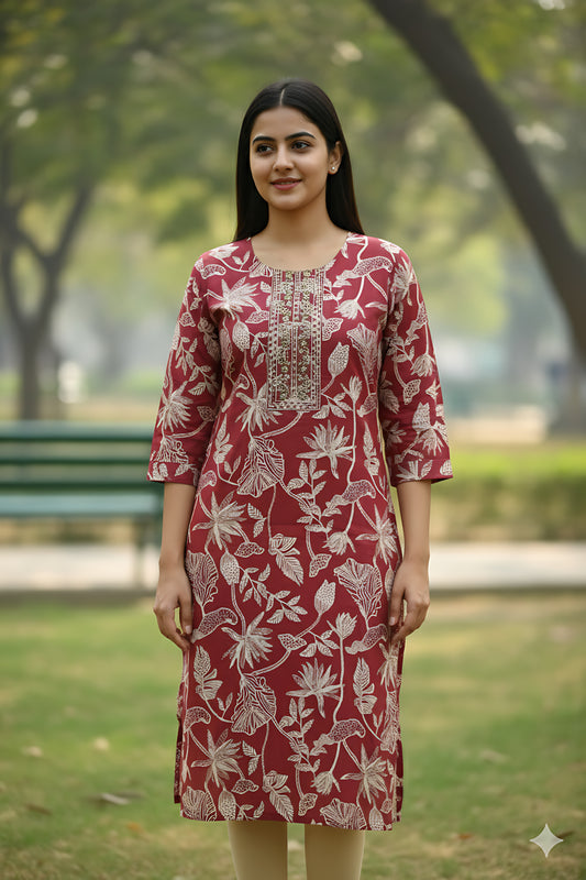 Pink Vatican Kurta Top