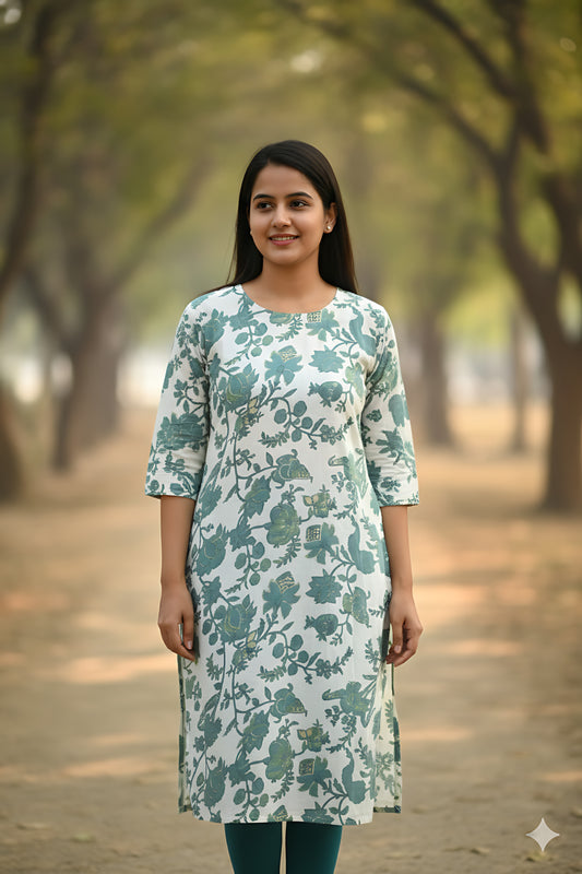 Green Vatican Kurta Top